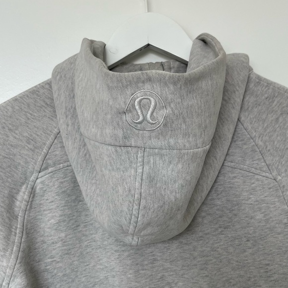 Lululemon Scuba Oversized Half Zip Hoodie Heathered Core Light Grey XS/S LW3DUSS - Picture 10 of 14